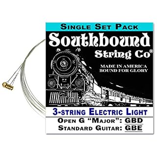 Electric Light 3-String Cigar Box Guitar Strings – Open G/Standard Tuning C - Les Beatles, Paul McCartney, John Lennon, RIngo Starr, George Harrison