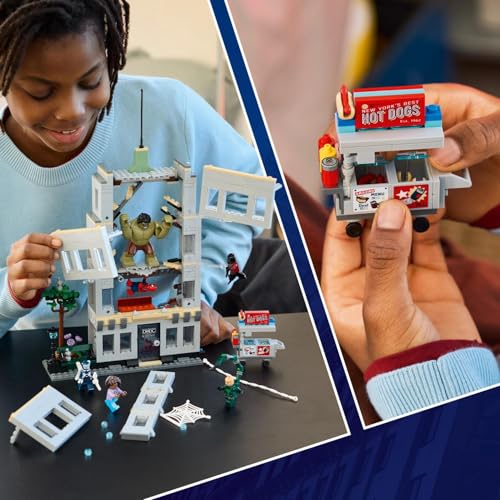 Image of LEGO ǀ Marvel Spider-Man vs. Hulk Epic Clash - Super Hero Building Toy with 6 Characters - 76350