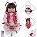 ZIYIUI 60 cm 24 Pulgadas Muñeca Bebe Reborn Silicona Blanda Reborn Muñecos Bebé Recién Nacido Hecho a Mano Bebé Reborn Niño Realista Bebés para Niños Juguetes Reborn Dolls