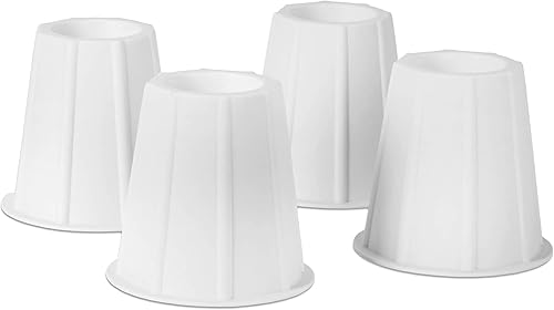 Miniatura 10 de Home-it Elevadores de cama negros de gran calidad de 5 a 6 pulgadas te ayudan a almacenar debajo de la cama paquete de 4 unidades negro