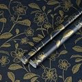 Heroad Floral Wallpaper Peel and Stick Navy Blue and Gold Contact Paper Boho Wallpaper Peel and Stick Modern Clearance Contact Paper for Cabinets and Drawers Waterproof Self Adhesive 17.3" x 78.7"