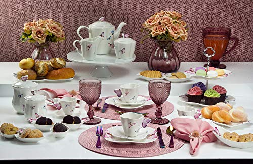 Wolff Conjunto 3 Peças de Porcelana de Café Borboletas Branco