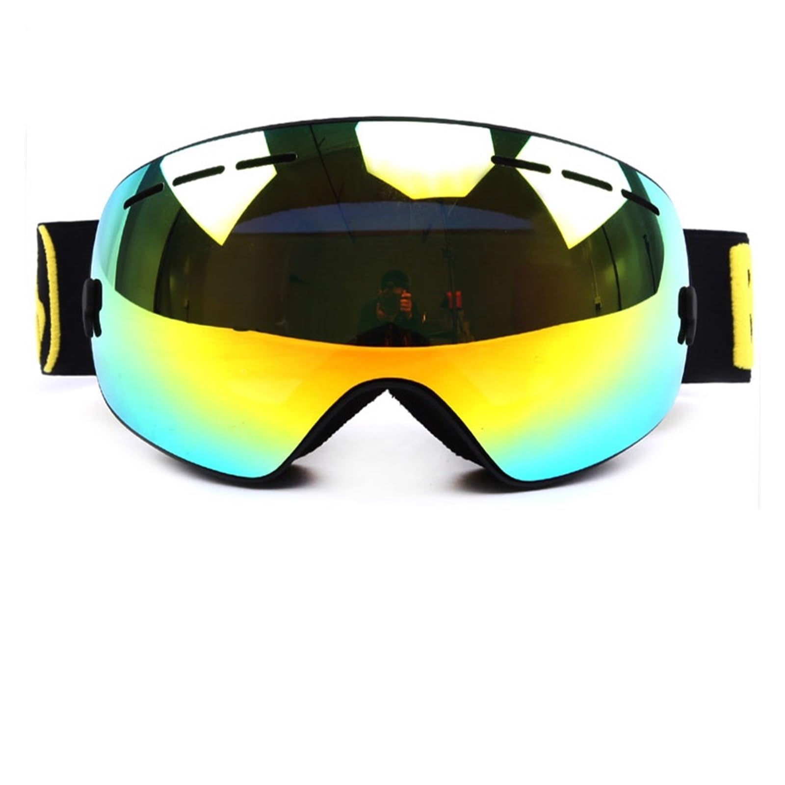 Gafas de esquí Gafas de esquí de doble capa UV400 - Gafas de esquí antiniebla esféricas con espejo para hombre y mujer Gafas de nieve 3100 + Estuche para lentes Gafas para exteriores (Color: Mar