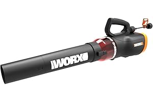 WORX WG520 12 Amp Electric Leaf Blower with Expanded Reach and 3-Year Warranty (Renewed)
