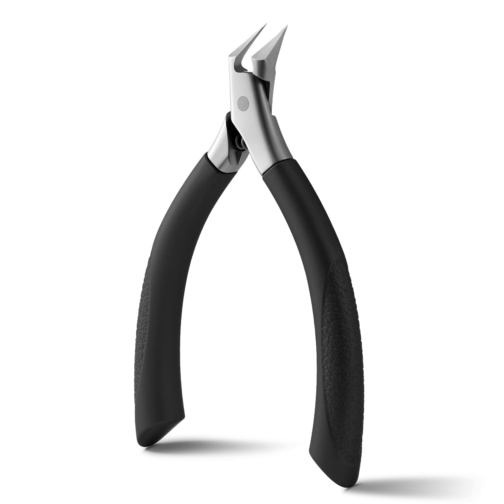 FVION Nagelzange Gerade Klinge für Eingewachsene Fußnägel und Fingernäge, Edelstahl und Scharfe Spitze Eckenzange Fußpflege, Nagelschere für Starke Fußnägel (Schwarz)