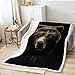 Bear Throw Blanket 3D Abstract Animal Double Sides Print Fleece Blanket for Couch Chairs Bed Western Jungle Wildlife Decor Fuzzy Bed Blanket for Kids Teens Adults Twin 60x80
