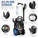 Imdot 5000PSI 4.0GPM Heavy Duty Electric Pressure Washer with 33 FT Extension Hose, 4 Quick Connect Nozzles and Foam Cannon for Cars/Fences/Driveways/Patios/Home Cleaning, Blue