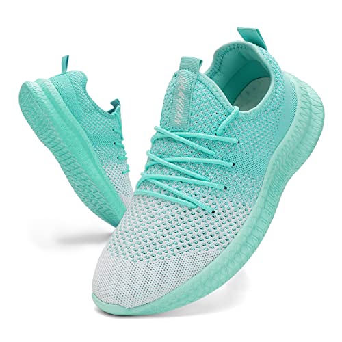 Running Shoes for Men Casual Slip on Walking ShoesFitness Athletic Workout Casual Comfortable Lightweight Breathable Gym Sport Sneakers Fashion Trainers Light_Green Size US 10