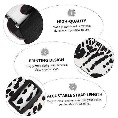 FAVOMOTO 1 PC Bracelet Imprimé Guitare Garniture Bracelets De Montre En Cuir Décor Noir Et Sangle De Guitare Basse Support De Guitare Bandoulière De Guitare Imprimé Sangle En - Les Beatles, Paul McCartney, John Lennon, RIngo Starr, George Harrison FAVOMOTO 1 PC Bracelet Imprimé Guitare Garniture Bracelets De Montre En Cuir Décor Noir Et Sangle De Guitare Basse Support De Guitare Bandoulière De Guitare Imprimé Sangle En – Image 3