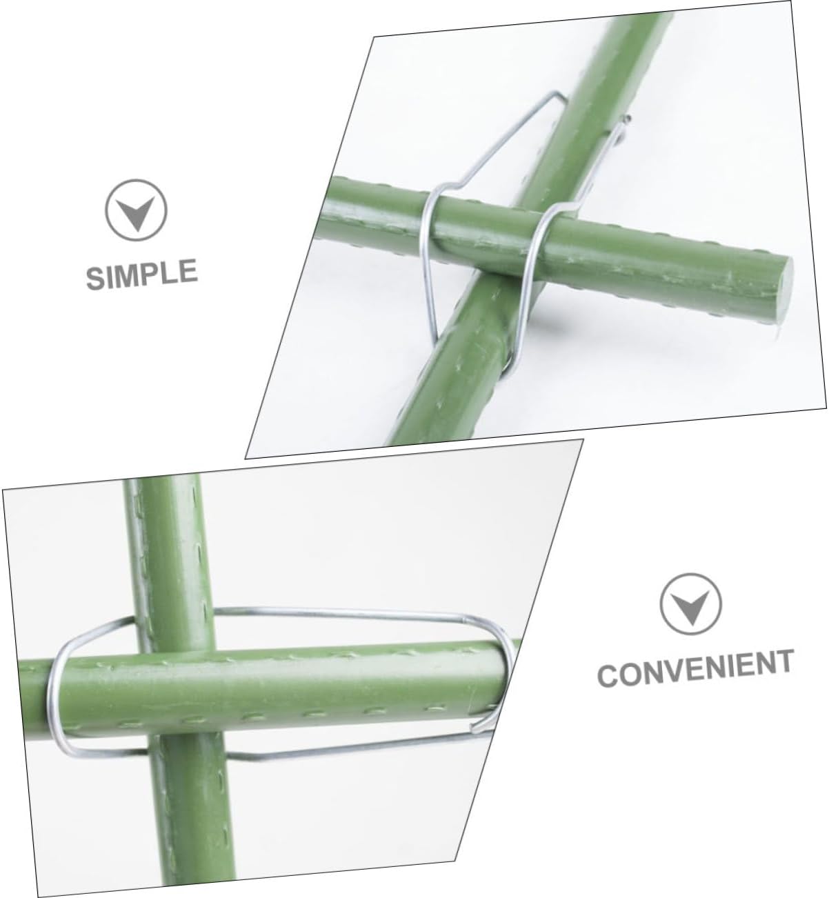 VICASKY 3sets Garden Plants Support Buckles Metal Trellis Buckles Versatile Gardening Clips 30pcs*3