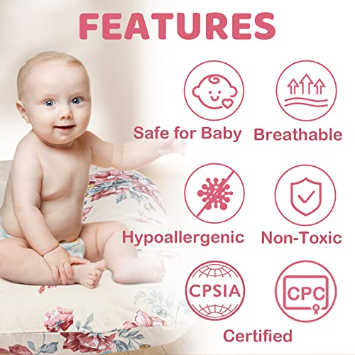 Image of Waterproof Baby Lounger Cover | Mexxi 100% Hypoallergenic Cotton Baby Nest Cover for Newborn (Cover Only)（Waterproof Roses）