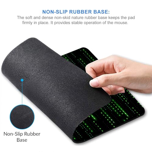 Image of Gadgets WRAP Gaming Mouse Pad 7.5 x 9 Inch, Anti-Slip, Spill-Resistant, Ideal for Home, Office, Gaming Setups - Razer Matrix