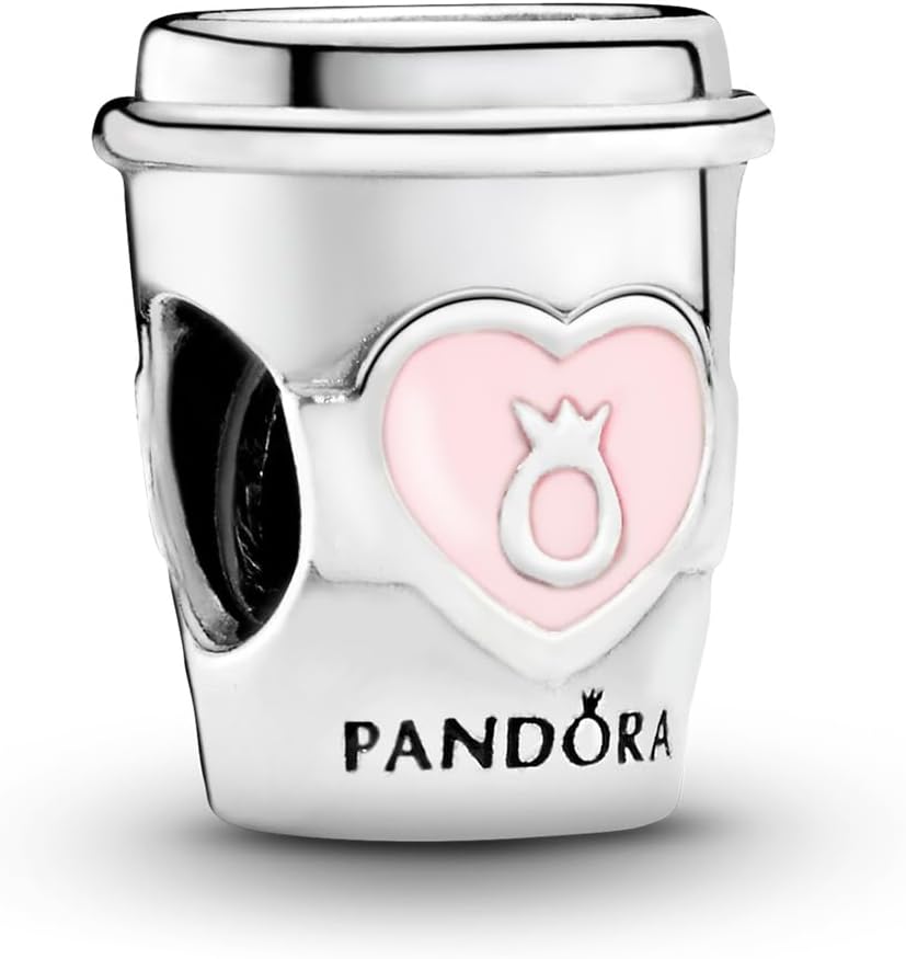 PANDORA Take a Break Coffee Cup Charm - Compatible Moments - Sterling Silver Charm - Gift with Gift Box - Image 2