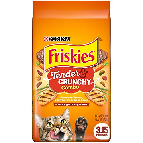 Purina Friskies Dry Cat Food, Tender & Crunchy Combo - (4) 3.15 lb. Bags