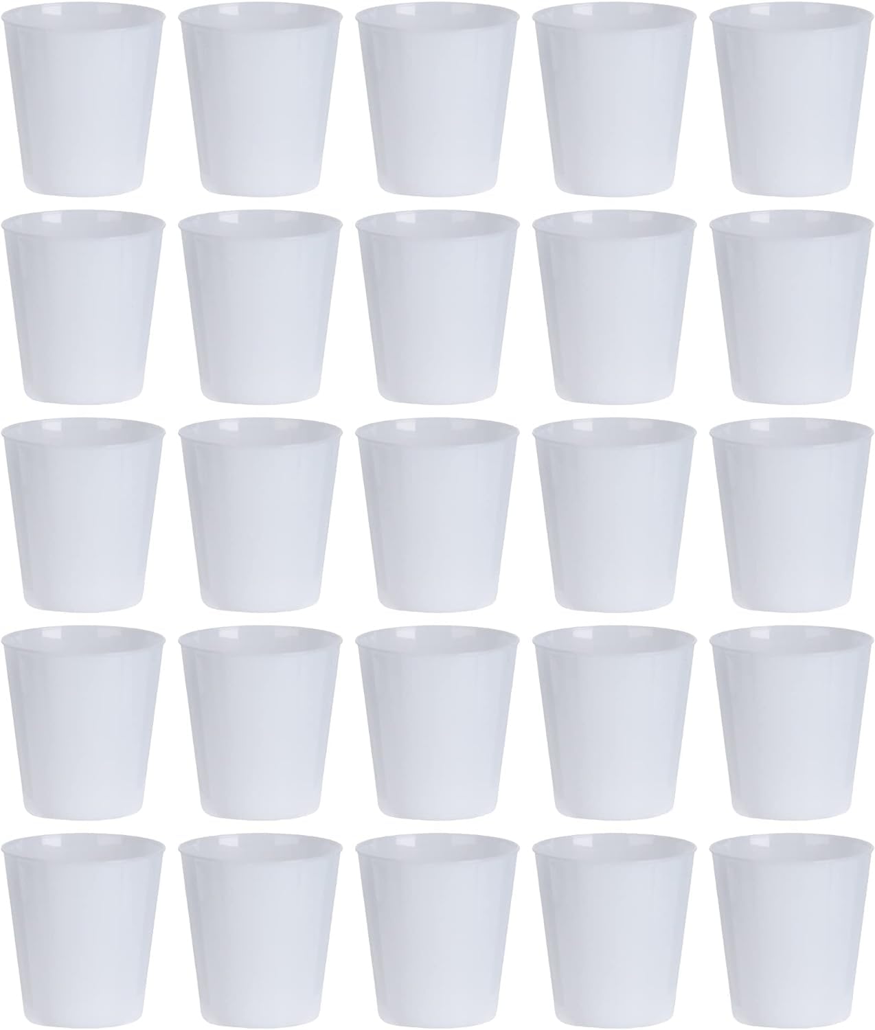 MIJOMA Vasos de chupito irrompibles de plástico resistentes, vasos de chupito Jello Shots, postres, fiestas, bodas, cumpleaños, aptos para lavavajillas, reutilizables, 29 ml (blanco, 640 unidades)