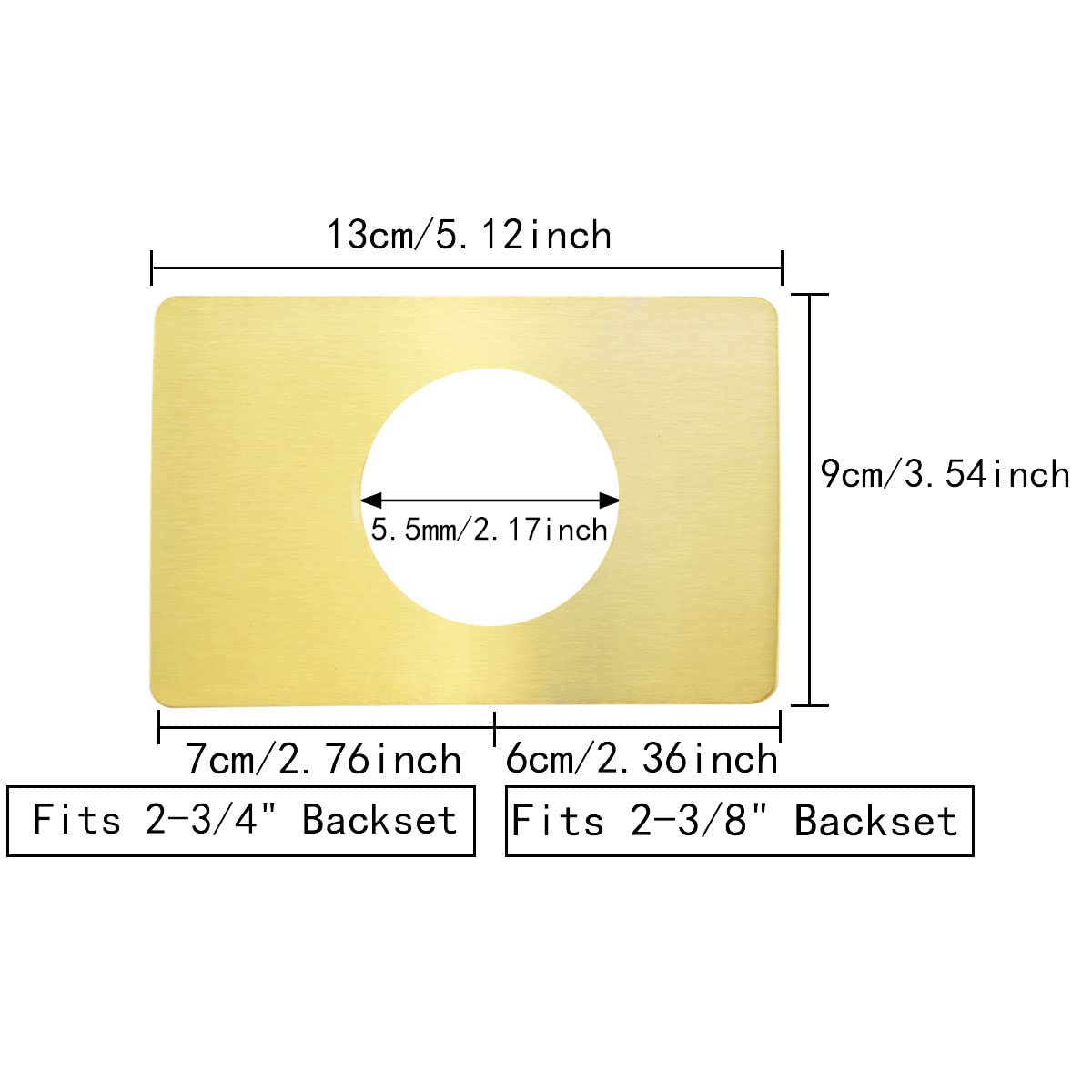 Door Lock Repair Plates - Gold Door Knobs Fixes -2
