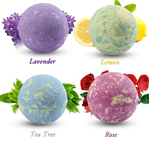 La Bellefée Bath Bombs & Scented Candles Set, Handmade Essential Oil Relaxing Bath Bombs, Strongly Scented Hand Poured Vegan Wax Melts(4 Bathbombs + 2 Wax Melts) #TOP3