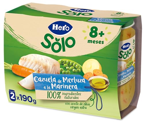 Hero Baby Recetas Caseras Tarritos de Cazuela de Merluza - Pack de 2x190gr
