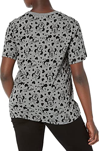 Disney Womens Plus Size T-Shirt Minnie Mouse All Over Print (Heather Grey, 3X) #TOP1