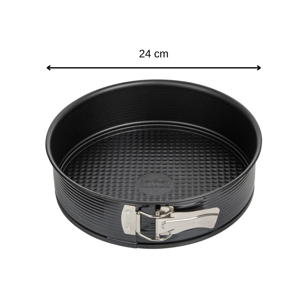 Zenker Molde desmontable 24 cm antiadherente redondo base plana negro