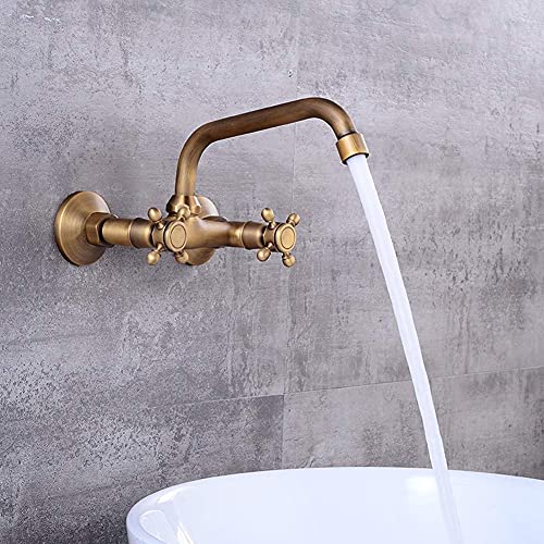 Robinet lavabo salle de bains cuivre mitigeur eau chaude froide vintage