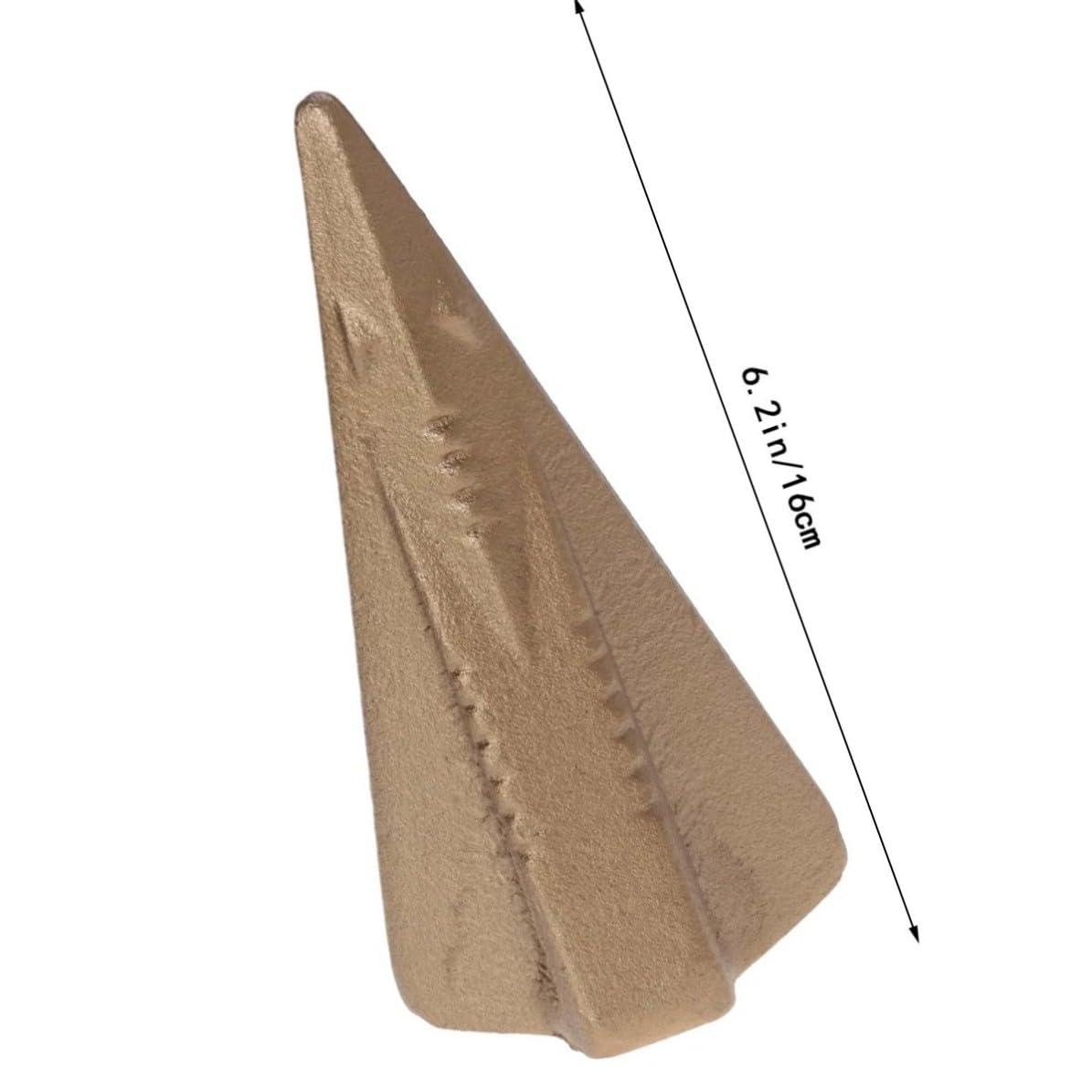 VALICLUD Coin de Fendage en Acier Or pour Fendre le Bois, Outil Solide Plus de Puissance de Fendage, pour Travailler le Bois en Cheminée