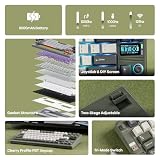 EPOMAKER RT85 bezprzewodowa klawiatura mechaniczna z joystickiem i wyświetlaczem DIY, 8000 mAh, BT/USB/2,4 GHz, uszczelka, 5-warstwowe wyściółki, Hot-Swap, klawisze PBT, 75% klawiatura do gier
