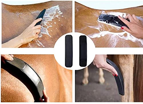 Loopunk 6-in-1 Massage Comb for Horses Dogs & Cats - Black Grooming Brush - All Hair Types - Pet Owners with Hairy Animals - Image 2