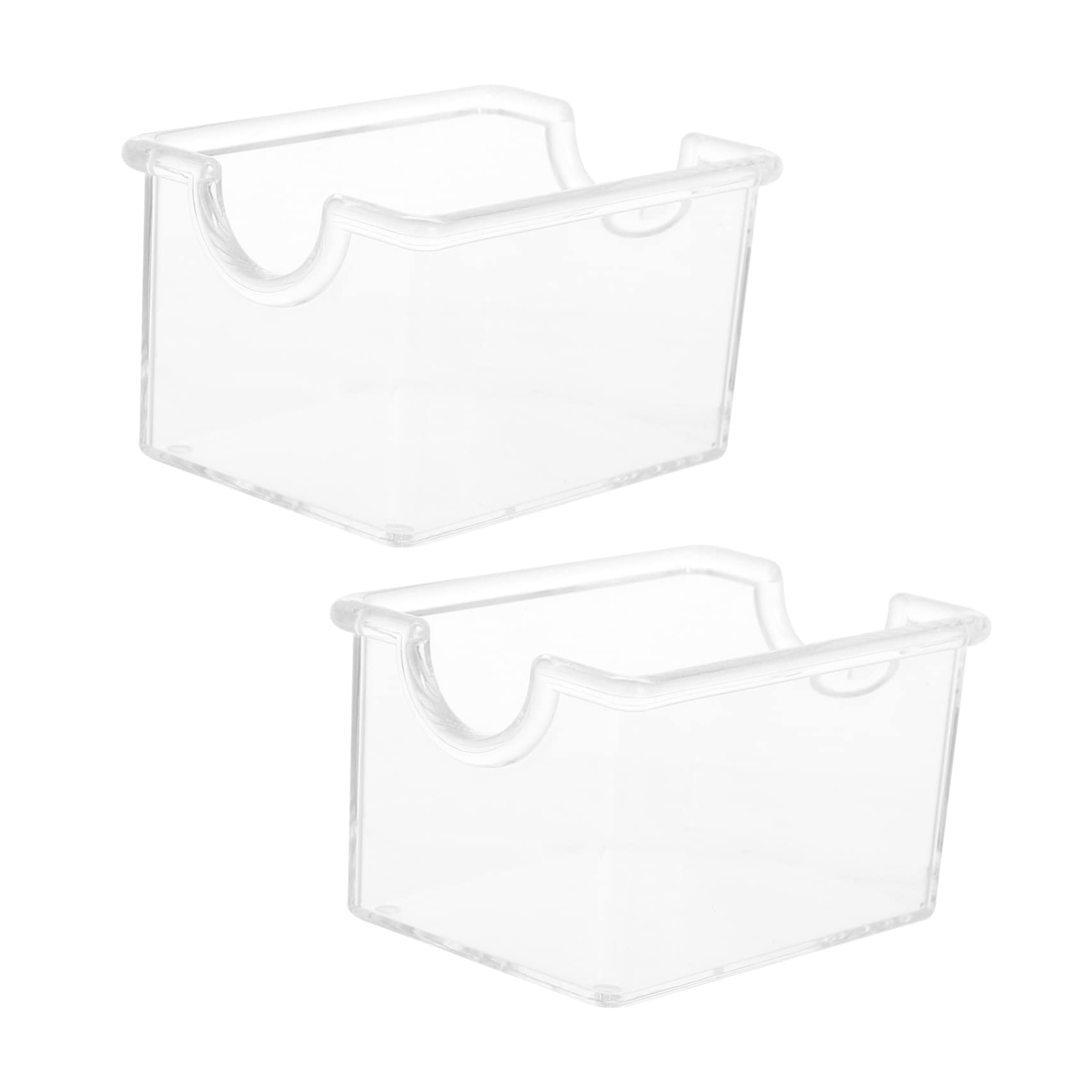ABOOFAN 2Pcs Clear Tea Bag Organizer Box for Office Tea Storage for Tea Bags Sugar Packets and Items and Easy to Use