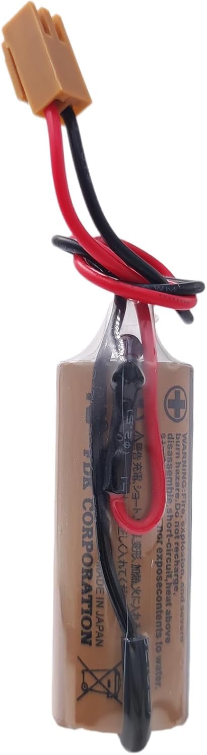 CR8.LHC Ersatz-Akku für Fuji FDK CR8-LHC SPS-Controller, 3 V, 2600 mAh, nicht wiederaufladbar, mit braunem Stecker, 10 Stück