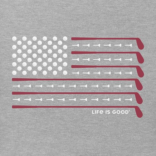 Life is Good Men's Crusher Tee, Short Sleeve Cotton Graphic T-Shirts, Golf Flag2