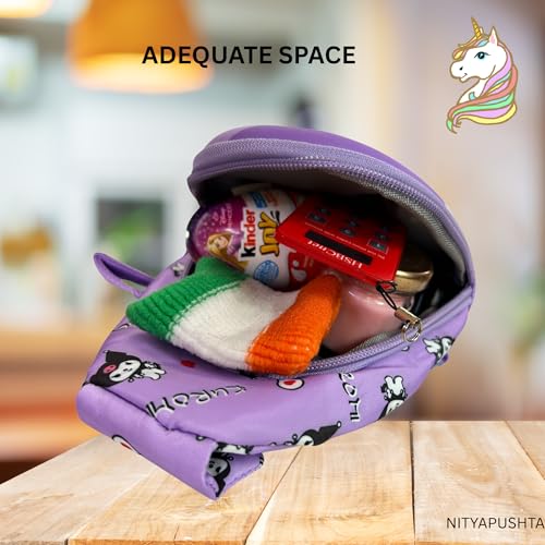 Image of Kids Small Cartoon Design Sling Crossbody Shoulder Bag for Boys & Girls, School Travel & Casual Backpack with Adjustable Strap for Children & Toddlers