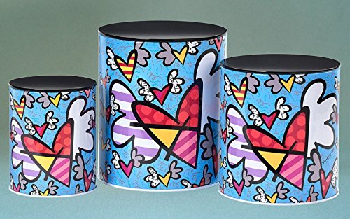 Romero Britto Tin Can Set of 3 - Flying Heart - Pop Art Kunst aus Miami - #334303