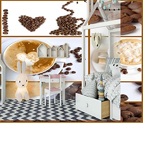 Papier Peint 3D grains de café pour ambiance chaleureuse de restaurant