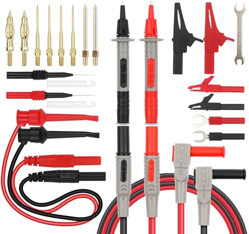 SWANLAKE 27-Piece Multimeter Test Leads Set, CAT.III 1000V / CAT....