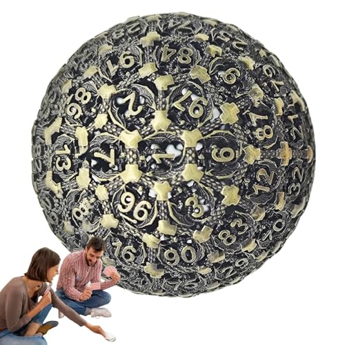 Dados para Juegos De rol: Cubo Poliédrico De Un Solo Lado De 100 Caras, Accesorio De De Mesa, Juguete con Patrón Geométrico Llamativo, Herramienta De Juego Coleccionable | Equipos De Juegos D