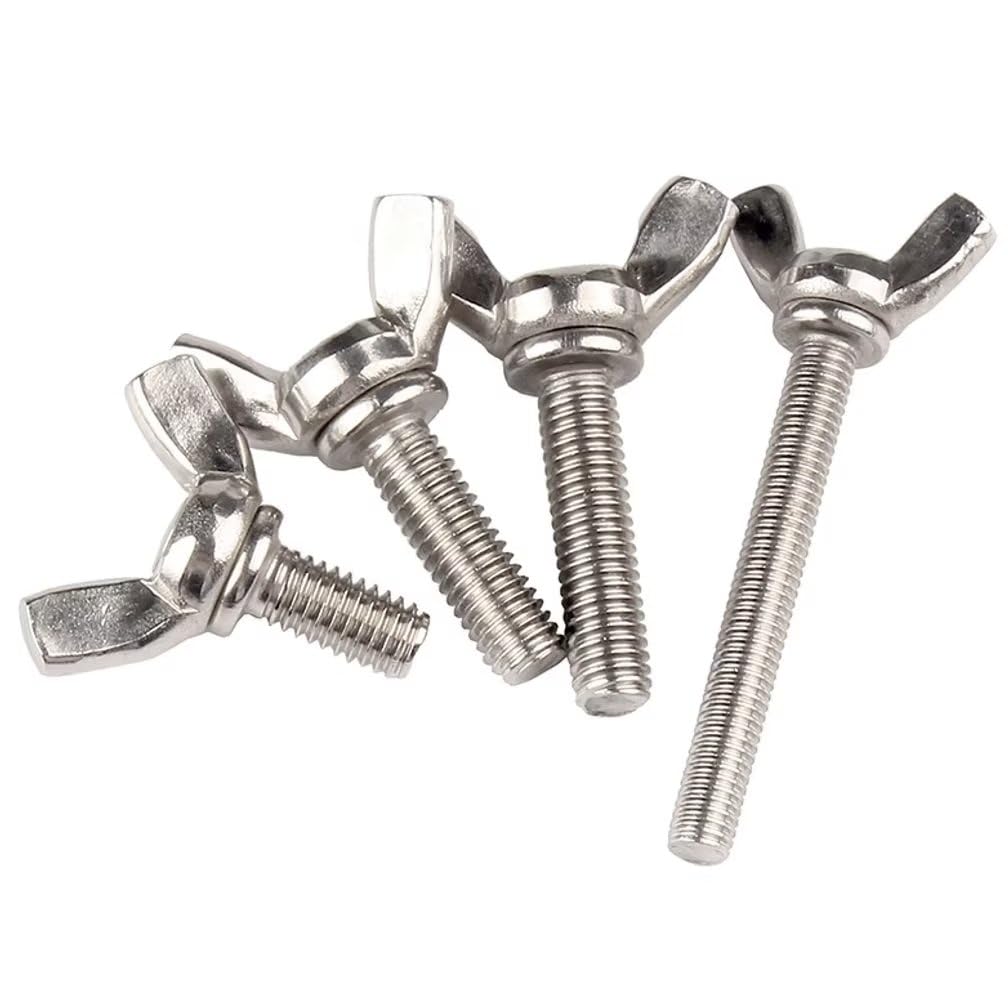 Bullone ad Alette Dadi ad Alette a Farfalla Viti ad Alette in Acciaio Inossidabile M5x20mm (5 Pezzi)