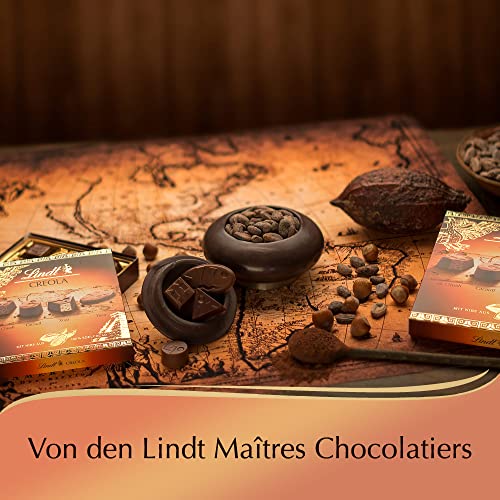 Lindt Schokolade - Creola Pralinés | 165 g | Pralinen Schachtel mit 15 Pralinen in 4 köstlichen Sorten ohne Alkohol mit Kakao Nibs aus 100 % Edelkakao | Pralinengeschenk | Schokoladengeschenk