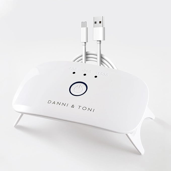 DANNI & TONI DANNI & TONI UV LED Gel Nail Lamp 10W Professional Nail Lamp with Precision Timing - 60S, 90S, 150S Settings for Salon-Quality Results at Home