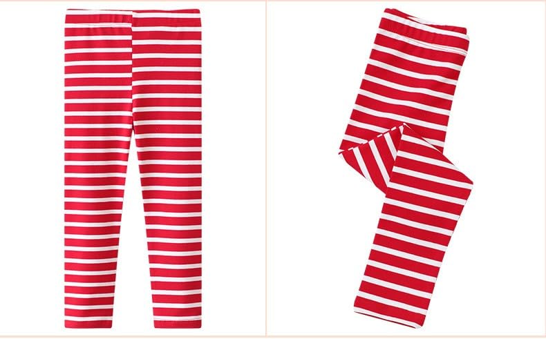 Toddler Girls Casual Stripe Printed Princess Tights Sweatpants Cute Spring Autumn Leggings Dress Trousers Bottoms (Red,100/3-4 Y,Unisex,Big Kid,US,Age,3 Years,4 Years)
