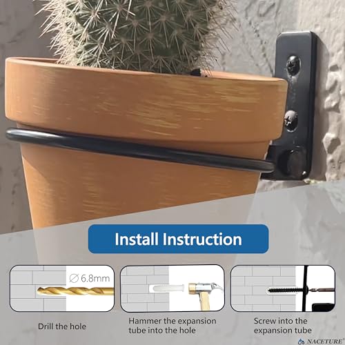 NACETURE 3-Pack 4-Inch Metal Plant Hangers for Indoor & Outdoor 3 NACETURE 3-Pack 4-Inch Metal Plant Hangers for Indoor & Outdoor - Image 3