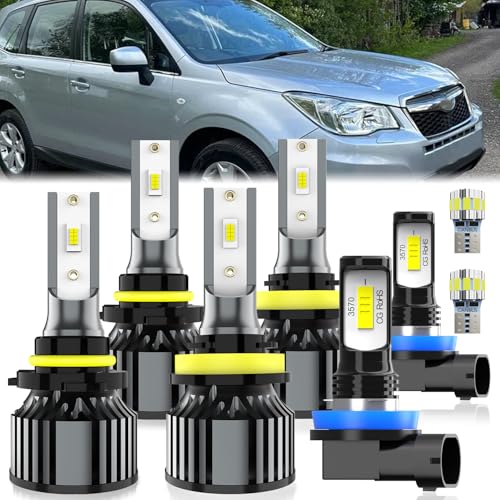 Image of For Subaru Forester 2014-2018 light Bulbs, Hi-Lo Dual Beam Fog Light Bulb License Plate Light Combo, Plug-and-Play Installation, 8 Pack