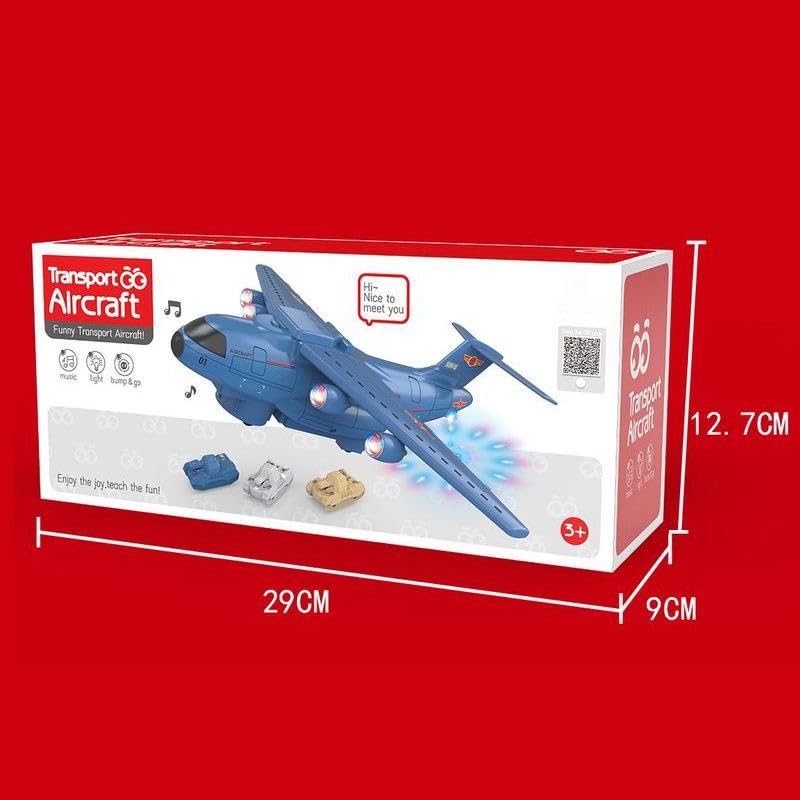 Image of SHAKTISM Military Boeing C-17 Transport Aircraft Model, 13 Inch, 1:48 Scale, with Lights, Sound Effects, Openable Cargo Door, 3 Tanks Inside Random Colour -1Pc (DL-686B)