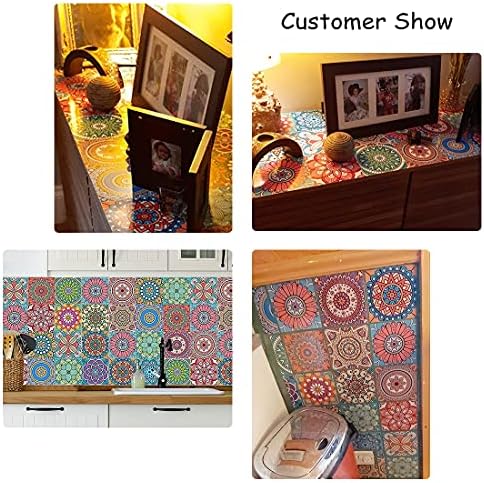 Moroccan Tile Stickers for Kitchen, TOARTI 18pcs 15cm(6") Mandala Tile Stickers for Bathroom, Table Stair Stickers Self-Adhesive, Transfers Vinyl Wall Tile Stickers, Mosaic Mexican Spanish Tile Decals