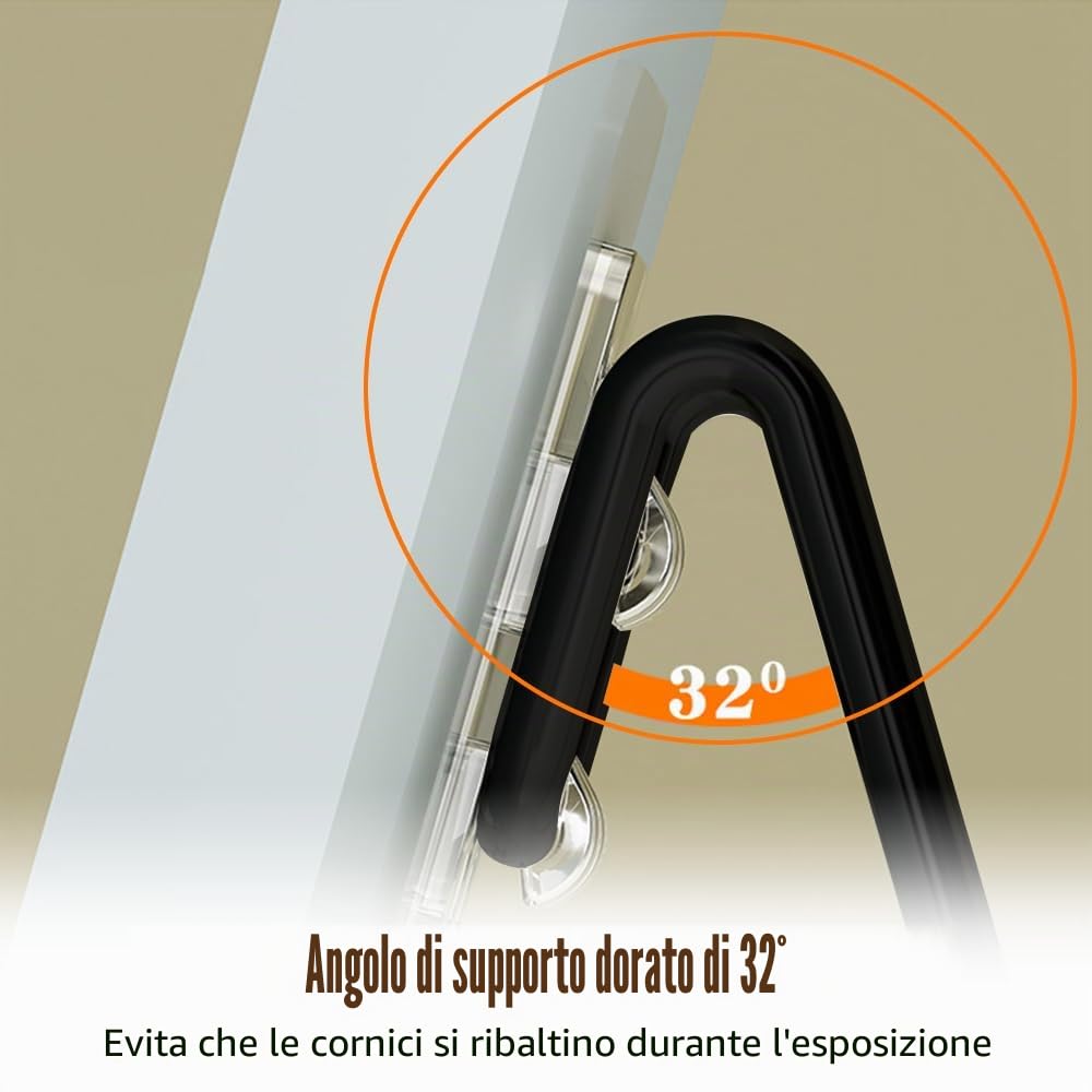 DONGKER Supporto per Cornice, 5 Pezzi Cavalletto Espositivo Adesivo per Foto, Staffa Cornice per Foto con Struttura Multi-Regolabile per Quadri, Decorazioni per Esposizione
