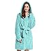 Produktbild DecoKing Bademantel mit Kapuze XS türkis kurz Damen Herren Unisex Morgenmantel Steppung weich leicht kuschelig Microfaser Fleece Sleepyhead