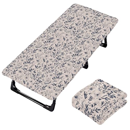Wild Flowers and Plants Portable Toddler Bed Sheet Waterproof Cot Sheet for Cot Mattress Pad for Children Baby Travel 50' x 25' (Bed Not Included)