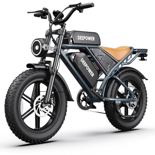 DEEPOWER S7 Bicicletta Elettrica, Batteria Rimovibile 48V...