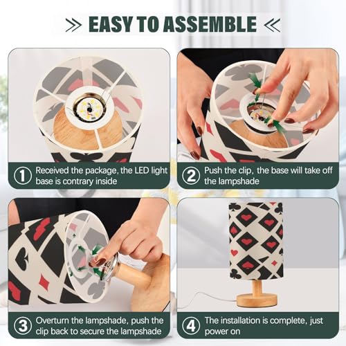 Lámpara de mesa con diseño rojo y negro miniatura 4