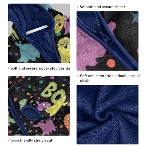 CHIFIGNO Girls Boys Zip up Hoodie Kids Hoodie Boys' Outerwear Jackets Coats with Pockets for Toddler and Kids3